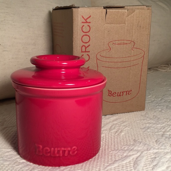 butter crock Other - French Butter crock cherry red NWOT